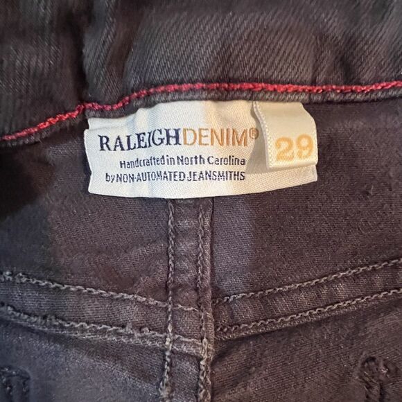 Raleigh Workshop Handcrafted Denim Jeans Mens 29x29 Gray Slim Taper Made in USA - Picture 3 of 13